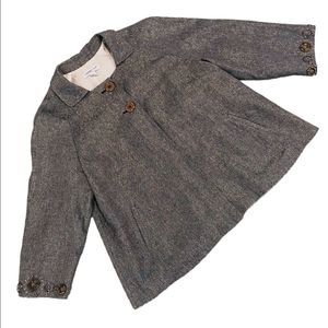 Coldwater creek metallic linen blend blazer jacket embellished cuffs size XL